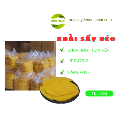 XOÀI SẤY DẺO ĐỨC PHÁT 5KG (GIÁ SỈ)