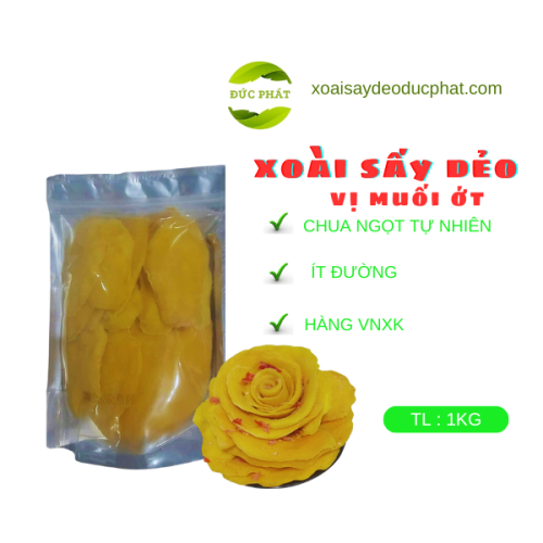 XOÀI SẤY DẺO VỊ MUỐI ỚT 1KG (GIÁ SỈ)